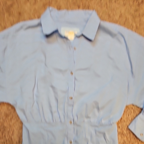 Maeve Long Sleeve Poplin Mini Shirt Dress - Picture 6 of 13